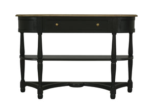 Jardin 1 Drawer Console Table w/2 Shelves Black