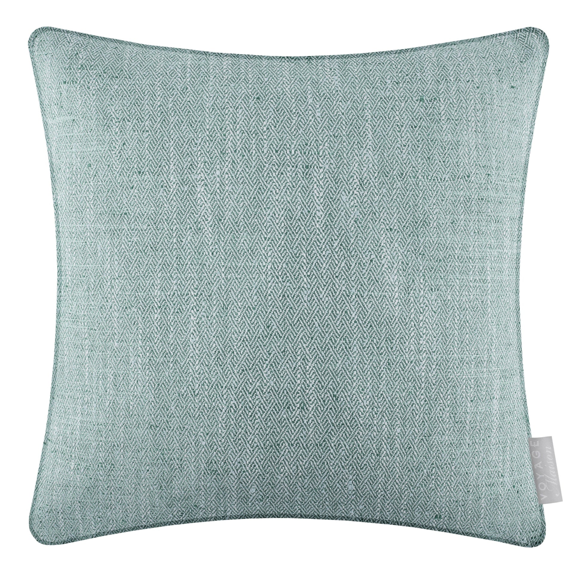 Jedburgh Textured Woven Square Cushion Teal 50x50