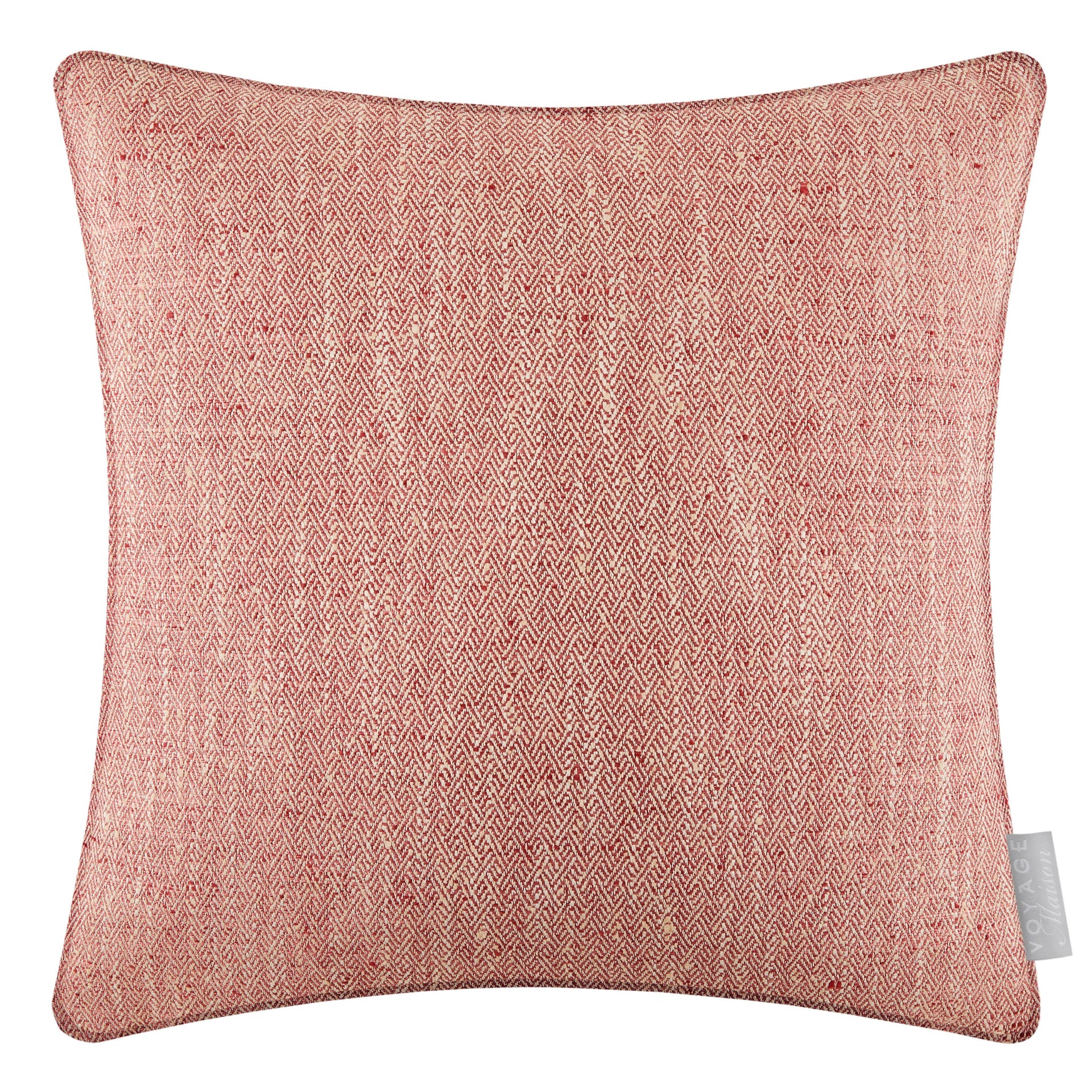 Jedburgh Textured Woven Square Cushion Garnet 50x50