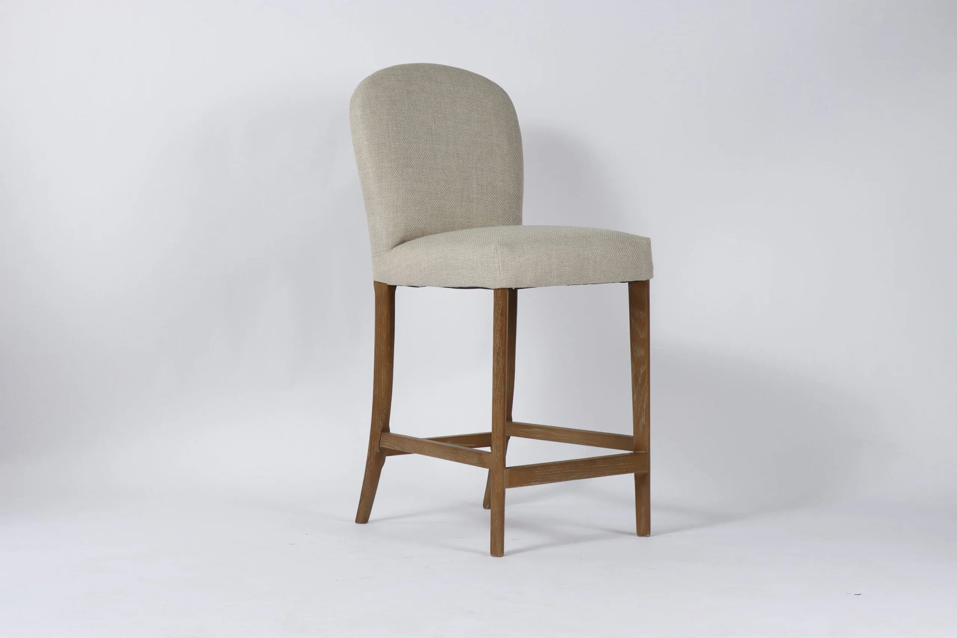 JEN Beige Fabric Counter Stool 67cm