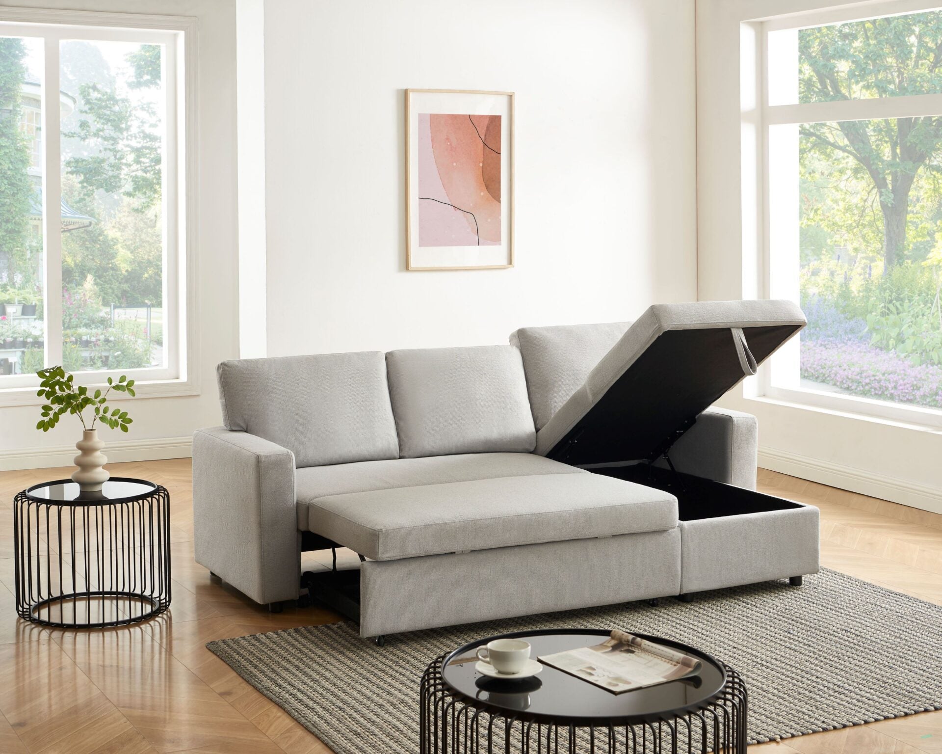 Leanne Light Grey Sofabed