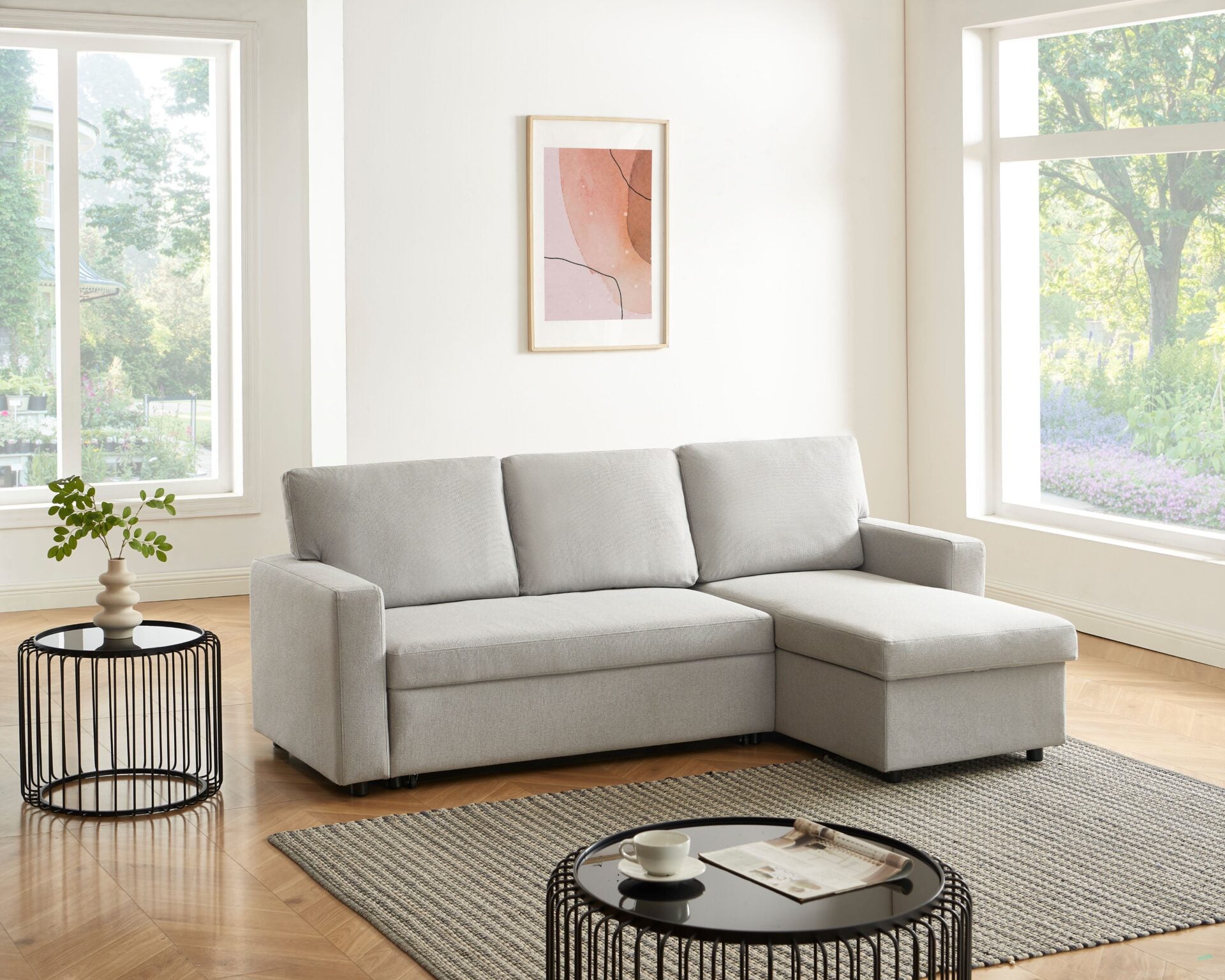 Leanne Light Grey Sofabed