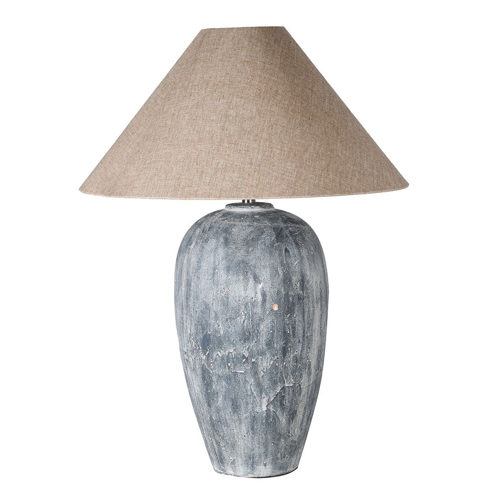 Lenora Vintage Blue Wash Lamp with Shade