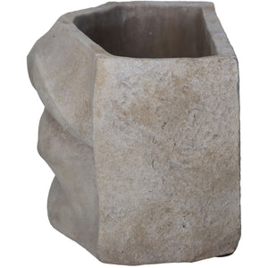 Concrete Ivory Lip Vase