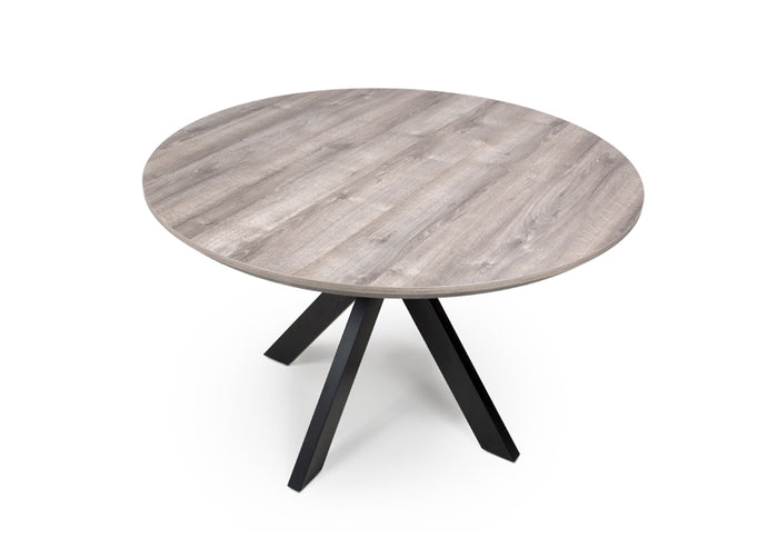 Mandy Round Fixed Dining Table 1200 - Grey