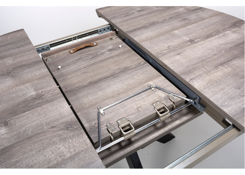 Mandy Extending Round Table 1200-1600mm Grey