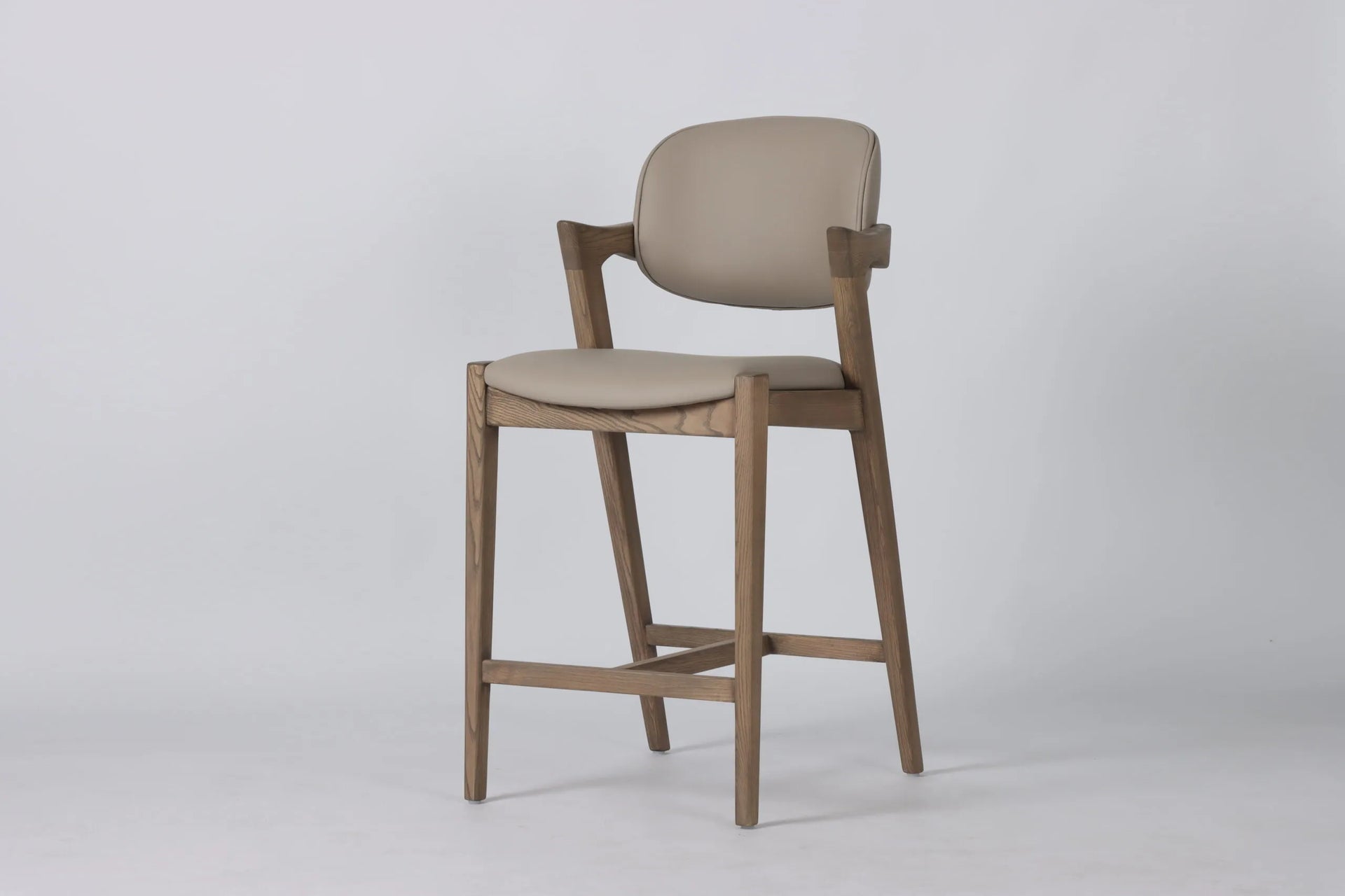 MILA BEIGE PU STOOL LEG LOBA