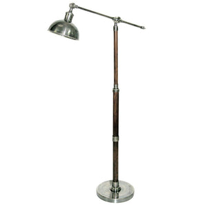 Wood & Metal Adjustable Floor Lamp
