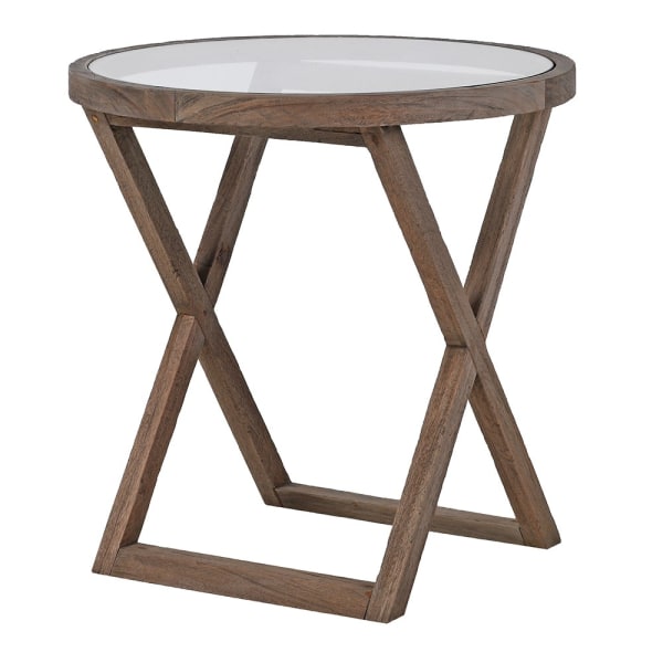 Mahogany Round Rye Side Table