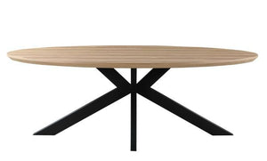 Mandy Oval Table 2200mm - Light Wlanut