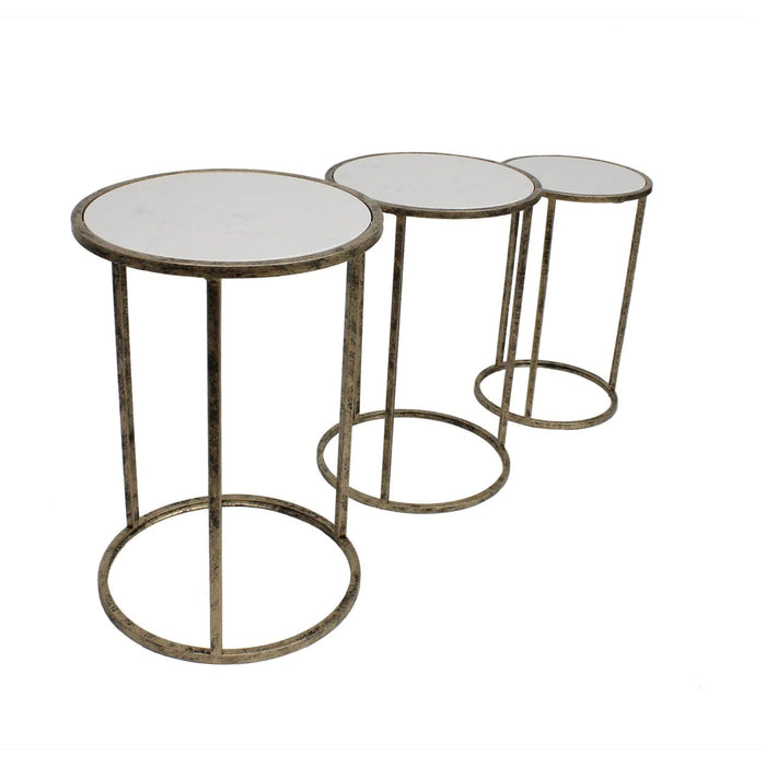 Marble Top Nest of Tables Set of 3