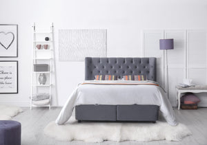 Marilyn Bed 6' Storage Bed Grey