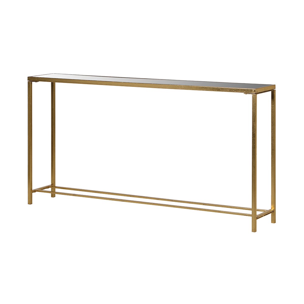 Mirrored Console Table with Gold Frame
