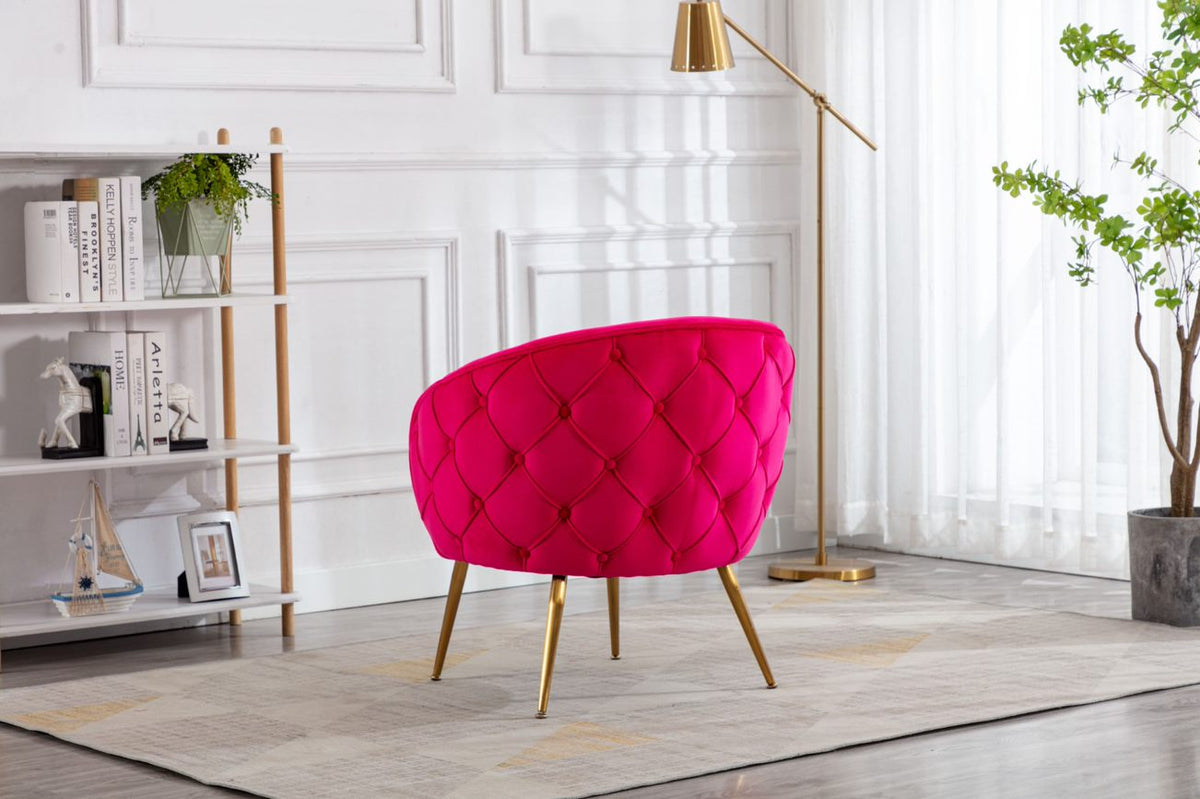 Raspberry Color Chair Monica Accent Chair - Raspberry – Abbey Furniture - Home & Interiors