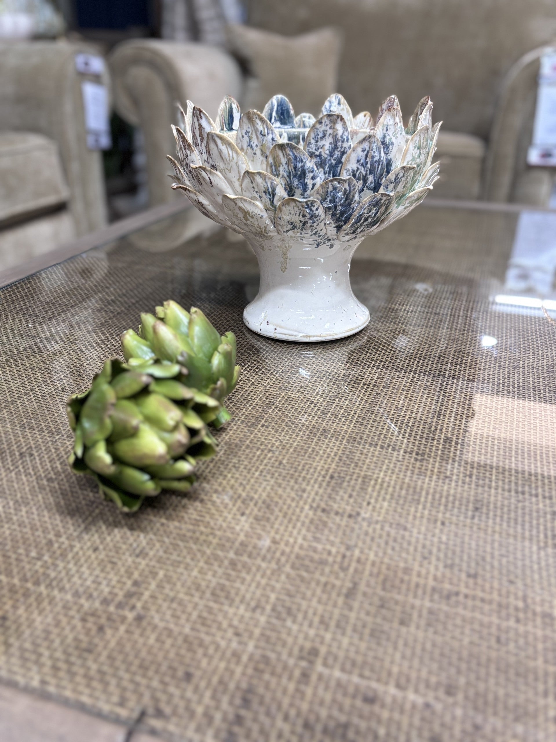 Multi Shades Decorative Footed Bowl