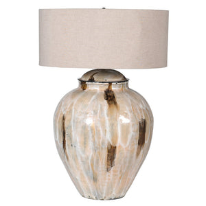 Coffee Enamel Lamp with Shade
