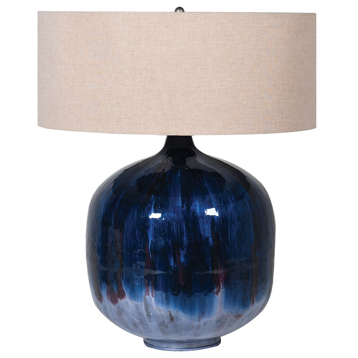 Tanzanite Enamel Lamp W/Shade