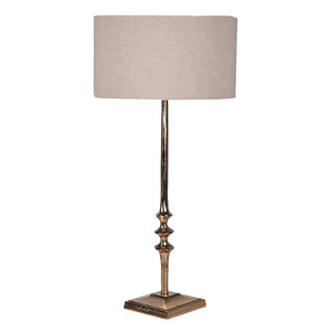 Champagne Table Lamp with Linen Shade