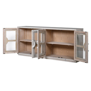 Glass Front 4 Door Sideboard