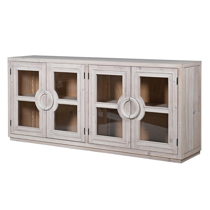 Glass Front 4 Door Sideboard