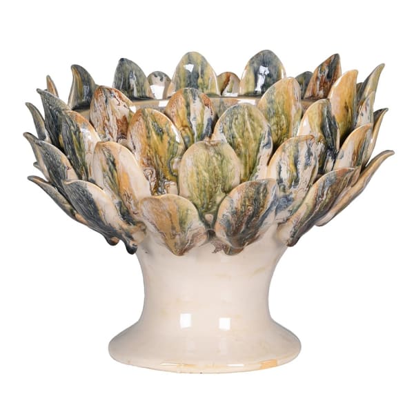 Multi Shades Decorative Footed Bowl