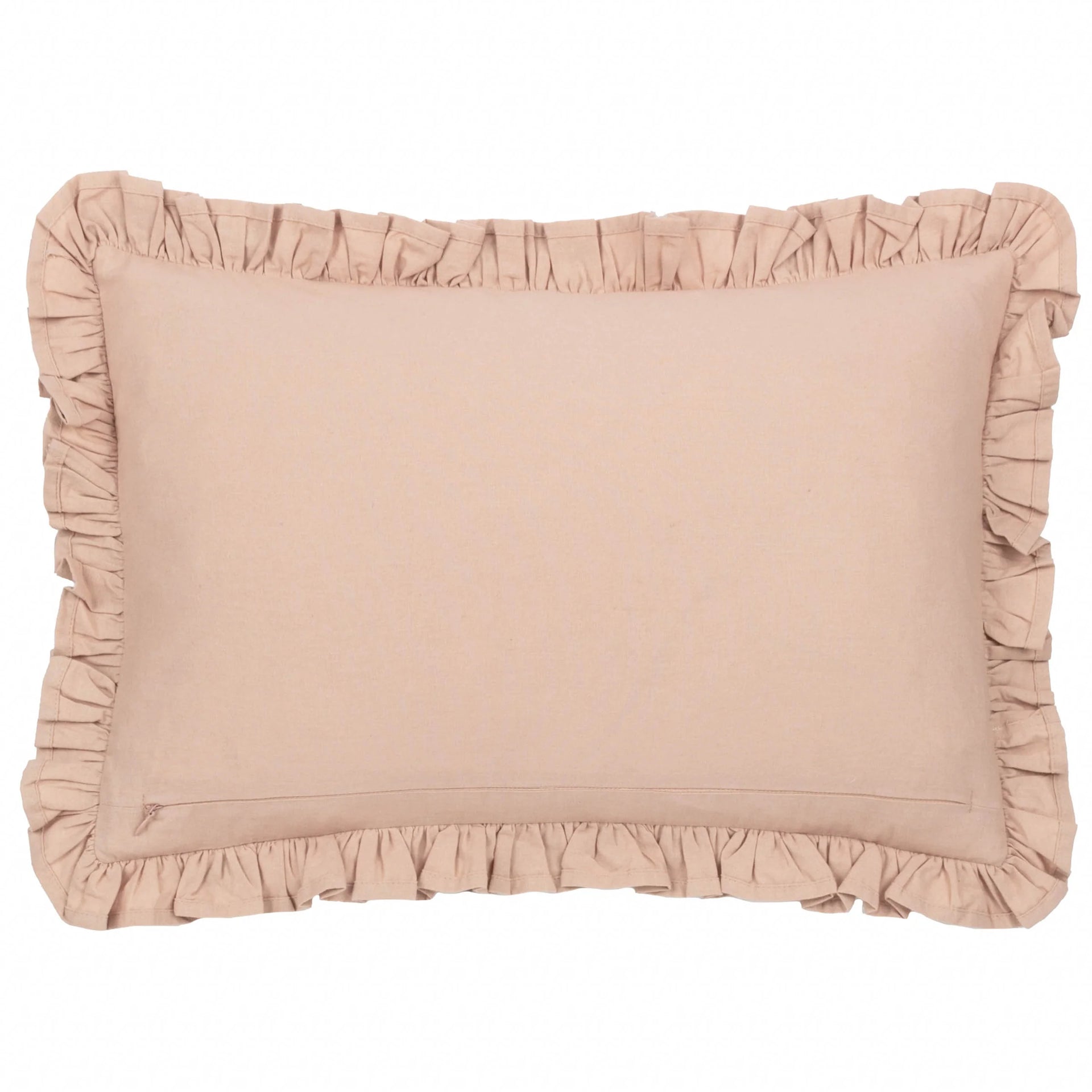Mae Embroidered Cotton Cushion Petal 35x50