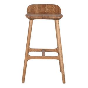 WAVE WEATHERED OAK BAR STOOL