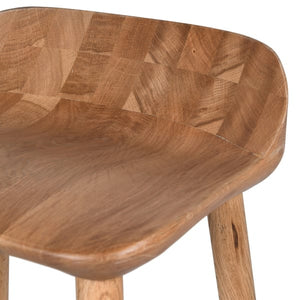 WAVE WEATHERED OAK BAR STOOL