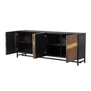 Brown Gold Iron Sideboard