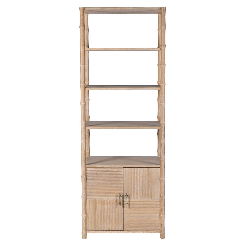 Rebecca Oak 2 Door Shelving Unit