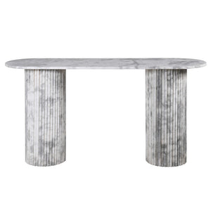 Marble Pillar Console Table