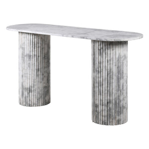 Marble Pillar Console Table
