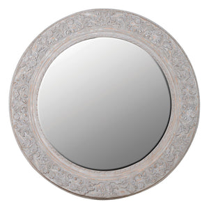 LEAF SCROLL CIRCULAR MIRROR