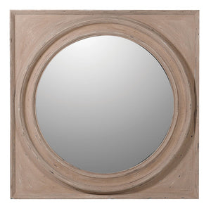 Round Mirror Square Frame