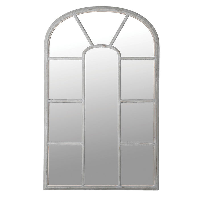 PALE GREY WINDOW MIRROR