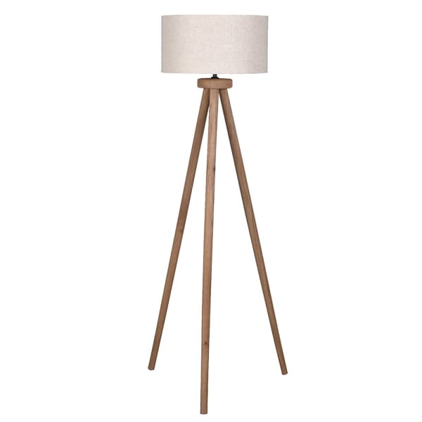 Tripod Floor Lamp with Almond Shade