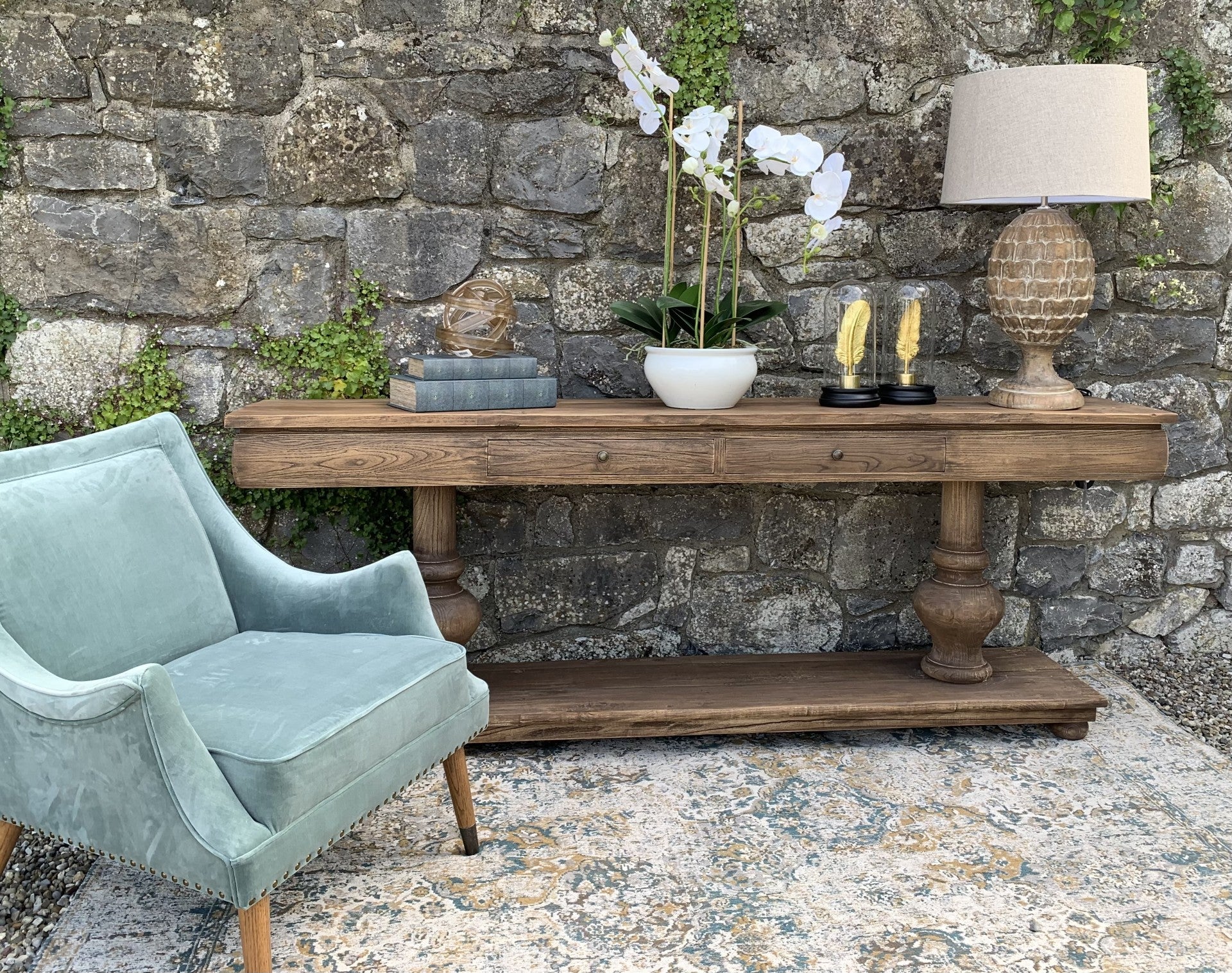 Truro Antiqued Reclaimed Elm Console Table
