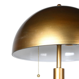 Gold Dome & Marble Base Floor Lamp