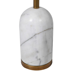 Gold Dome & Marble Base Floor Lamp