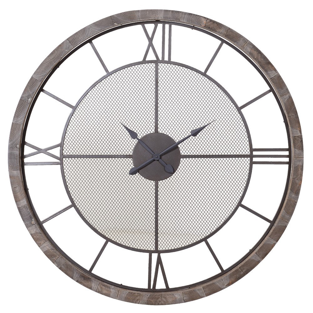 Wall Clock with Wooden Frame