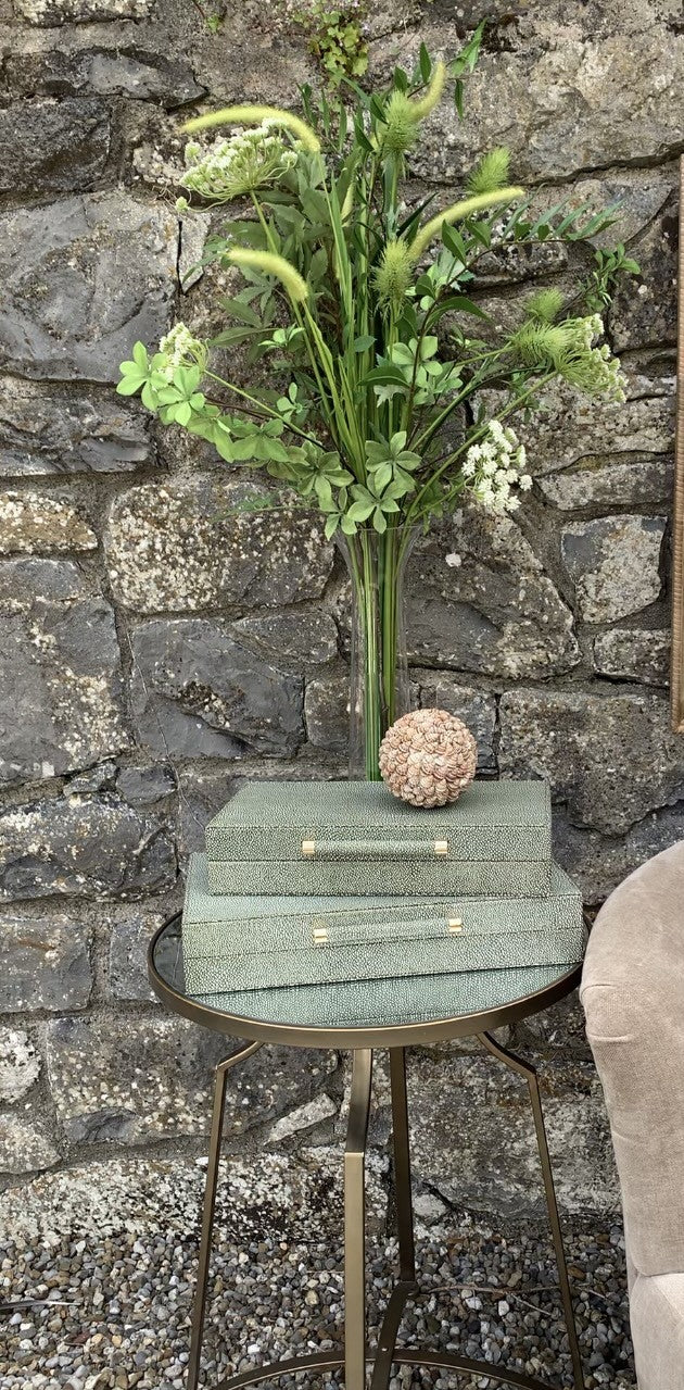 Willow Shagreen Boxes in Grey Set of 2