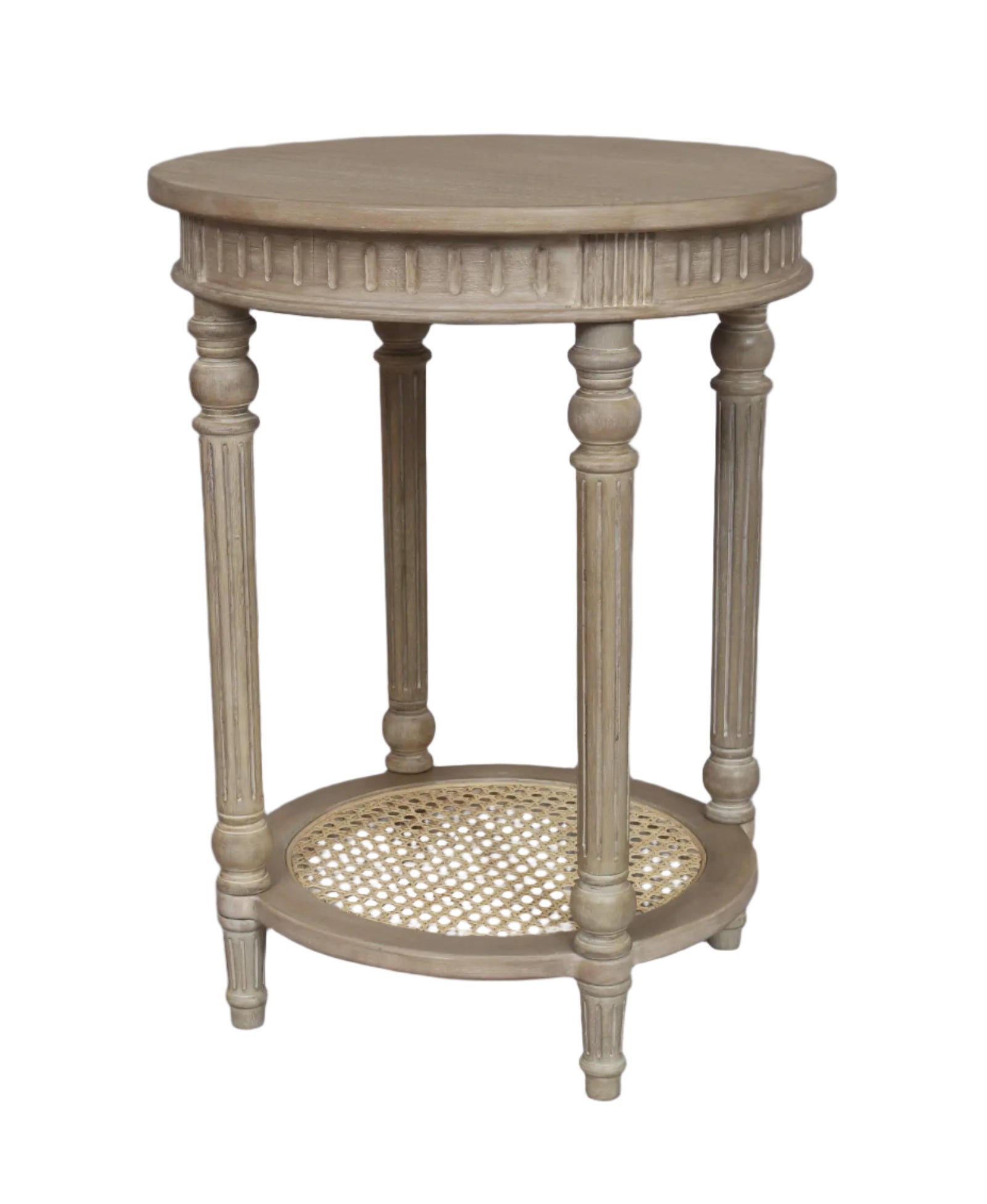 Willow Round Side Table -Timber Wash