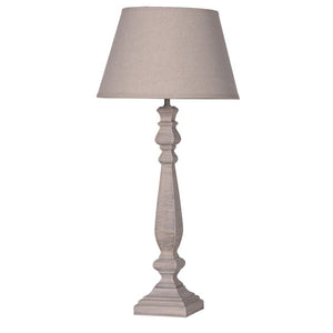 Shaped Table Lamp with Beige Shade