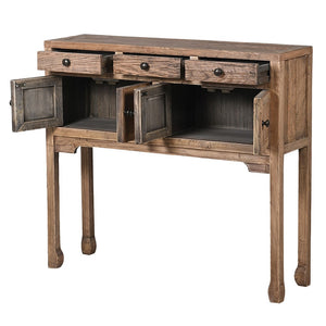 Reclaimed Oak 4 Door Console