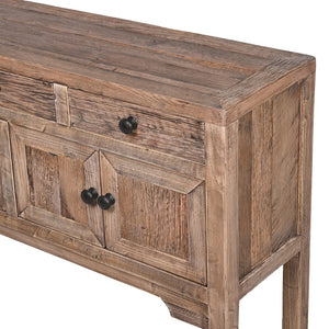 Reclaimed Oak 4 Door Console