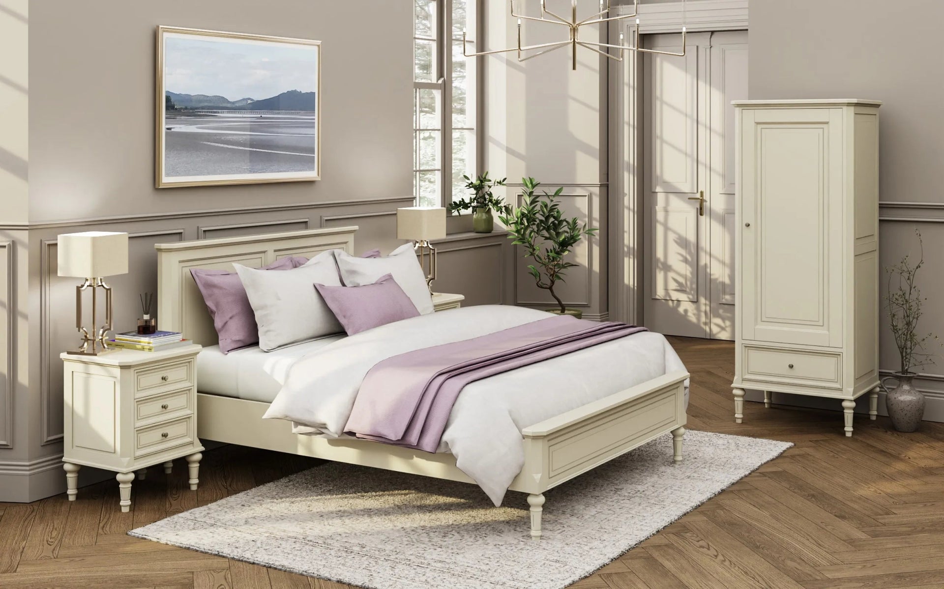 Annabelle 3 Drawer Bedside - Abbey Furniture - Home & Interiors