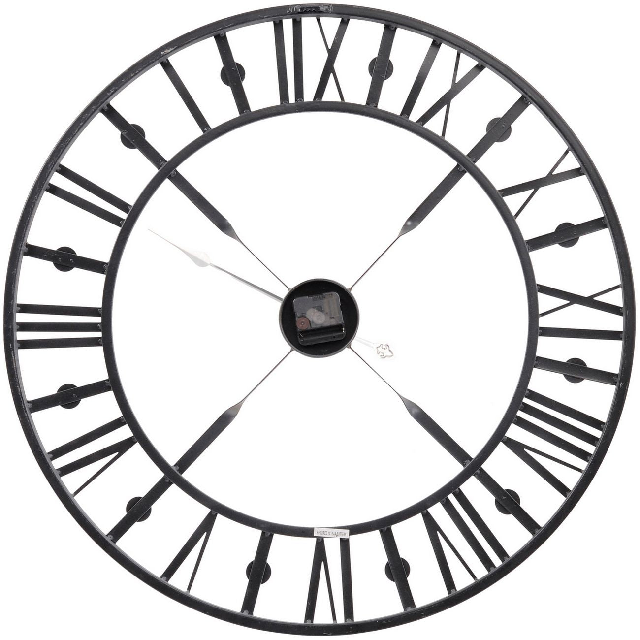Antique Grey Skeleton Wall Clock - Abbey Furniture - Home & Interiors