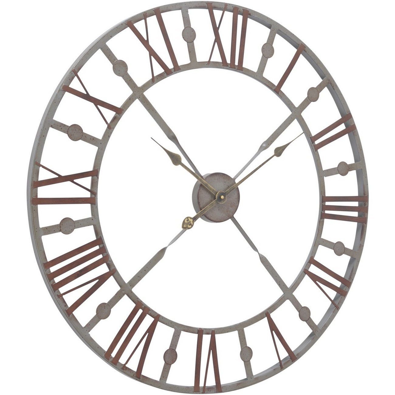 Antique Grey Skeleton Wall Clock - Abbey Furniture - Home & Interiors