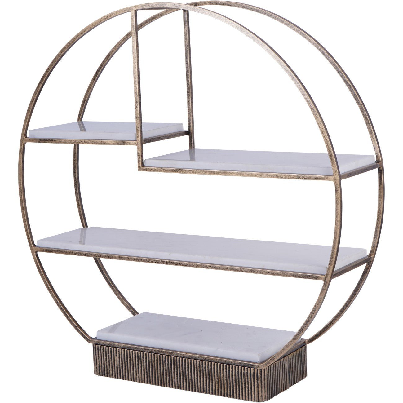 Belvedere Aged Gold Multi Tier Buffet Stand - Abbey Furniture - Home & Interiors