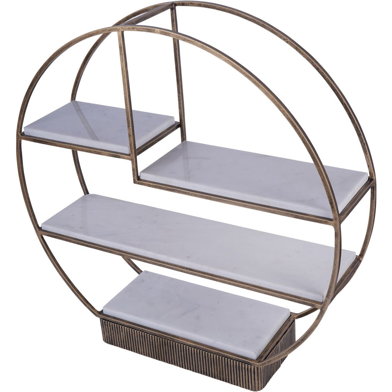 Belvedere Aged Gold Multi Tier Buffet Stand - Abbey Furniture - Home & Interiors